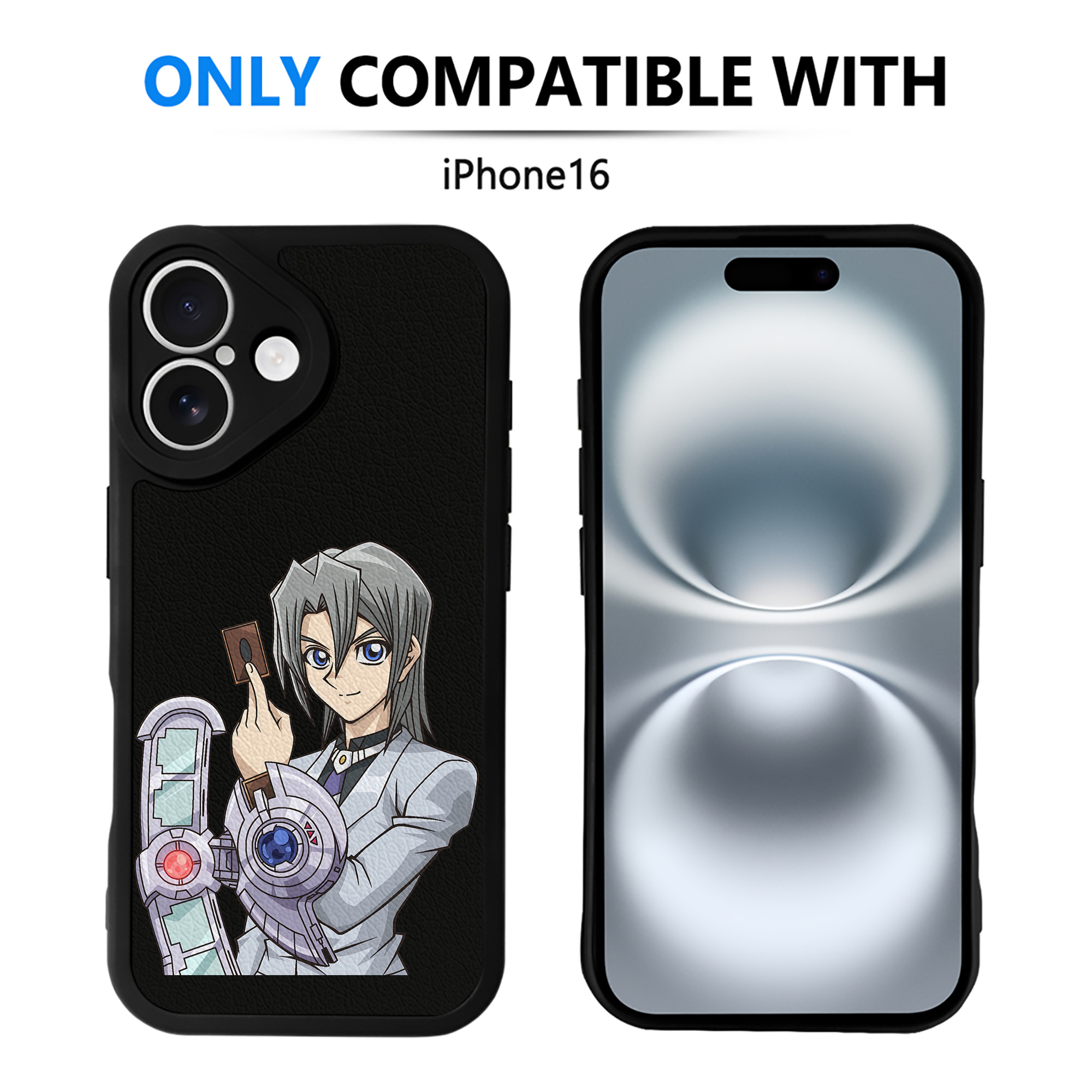 遊☆戯☆王 Yu-Gi-Oh! 【iPhone 16シリーズ対応】シリコンスマホケース（レザー調） 材質：シリコン